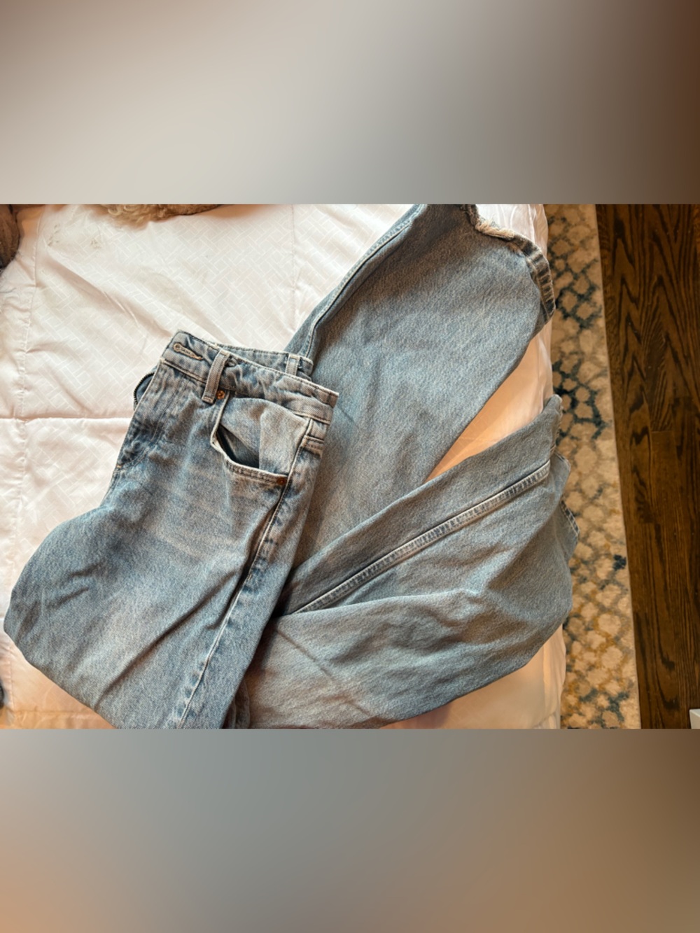 Zara Light Blue Relaxed Fit Women’s Full Length Jeans